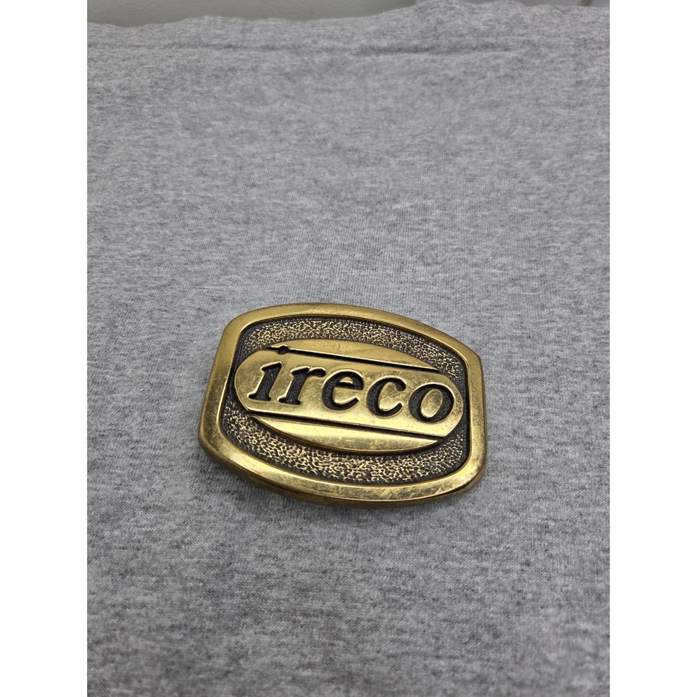 Vintage Solid Brass Ireco BTS 1981 Mining Belt Buckle